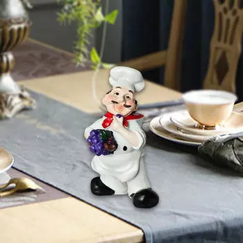 Смола Фигурка Шеф-повара Настольное Украшение Новинка Кухонное Украшение Скульптура Кулинарные Поделки Статуэтка
