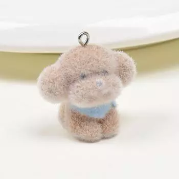 Смола Флокирование Симпатичный Трехмерный Кот Брелок Подвеска Автомобильный Брелок Подвеска Сумка Подвеска One Size коричневый