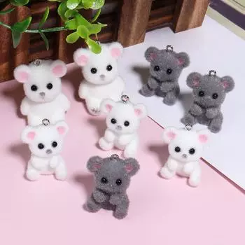 Смола Флокирование Симпатичный Трехмерный Кот Брелок Подвеска Автомобильный Брелок Подвеска Сумка Подвеска One Size