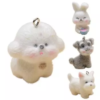 Смола Флокирование Симпатичный Трехмерный Кот Брелок Подвеска Автомобильный Брелок Подвеска Сумка Подвеска One Size