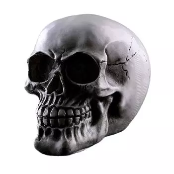 Смола имитация человеческого черепа украшение ручной работы на Хэллоуин