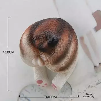 Смола Кошачья Попа Мультяшный Магнит на Холодильник Креативный Декор для Детей и для Кухни Brown Leopard Cat Butt