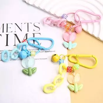 Смола Красочный Цветок Тюльпан Брелок Сумка Шарм Аксессуары Брелок Автомобильный Подвесной Украшение Подвесной Ювелирный Брелок as the picture