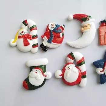 Смола креативный 3D трехмерный Санта-снеговик дизайн домашнего декора магнит на холодильник украшение на холодильник подарок для кухни