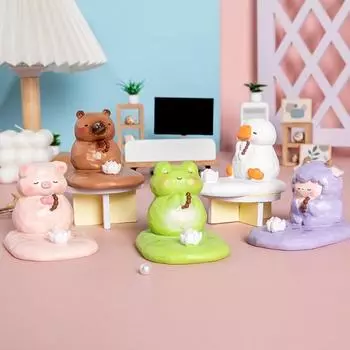 Смола Лотос держатель телефона форма животных настольные украшения животных креативная фигурка лягушки подарки Style 2