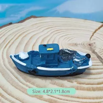 Смола Мини Моделирование Яхты Мини Ремесло Микро Ландшафтный Аквариум Миниатюрный Домашний Сказочный Сад Украшения Аксессуары