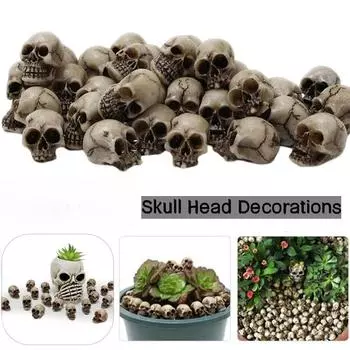 Смола мини-скелет череп украшения для дома и сада Хэллоуин реквизит