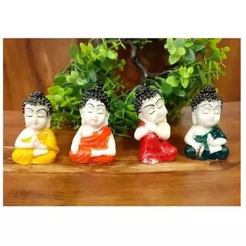 Смола Миниатюрный Сад Игрушки Скульптуры Украшения Наборы Для Комнатного Уличного Растения Декор и Подарок (Набор из 4 садовых миниатюр), Многоцветный