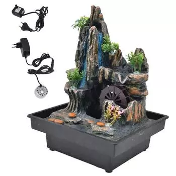 Смола настольный фонтан комнатный водопад фонтан настольный рокарий украшение с распылителем для дома