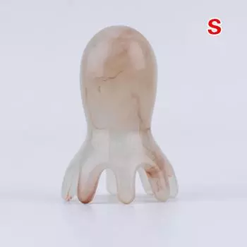 Смола Осьминог Массажер для головы Расчесывание Меридиан Скребок Щетка для кожи головы Акупунктура Спа Гуа Ша Здоровье Инструмент для глубокого массажа Широкий зуб 4.5*7*3cm телесный