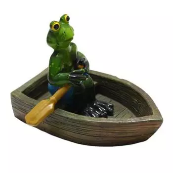 Смола Пруд Лягушка Статуя Сад Животное Миниатюры Вода Украшение Ландшафт Фигурка На Открытом Воздухе