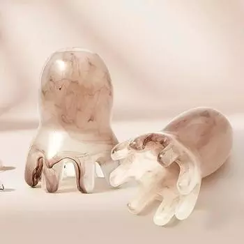 Смола расческа для осьминога, массажер для головы, меридиан, скребок для кожи головы, массажная щетка для спа, массажер Гуа Ша, инструмент для здоровья