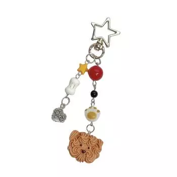 Смола Собака Брелок с бусинами Подвесной аксессуар для камер и телефонов Универсальный кулон для сумки, украшение для кошелька для женщин D