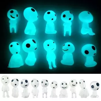 Смола светящаяся елка эльф смоляные украшения 10 шт. деревянная фигурка эльфа милая кукла коллекция подарок ПУ светящаяся елка эльф пейзаж светящийся бонсай своими руками