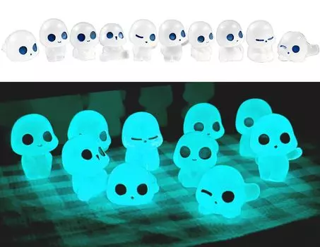 Смола светящаяся елка эльф смоляные украшения 10 шт. деревянная фигурка эльфа милая кукла коллекция подарок стильный светящийся елка эльф пейзаж светящийся бонсай своими руками