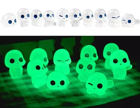 Смола светящаяся елка эльф смоляные украшения 10 шт. деревянная фигурка эльфа милая кукла коллекция подарок стильный светящийся елка эльф пейзаж светящийся бонсай своими руками