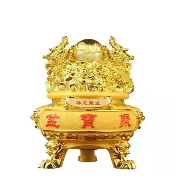 Смола Treasure Bowl Deposit Pot гостиная офис Юаньбао Скульптура Ремесла домашний декор Подарок на новоселье Аксессуары Фэн-шуй