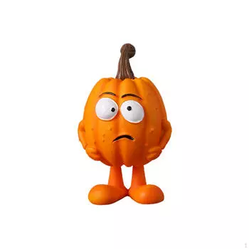 Смола Тыква Смешные Лица Искусственные Тыквы Тыквы Статуя Статуэтка для Праздников StyleA 5.5x5.2x9.2cm