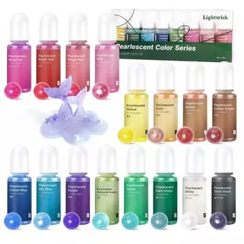 Смола жидкий краситель УФ смола краска жемчужный блеск 16 цветов эпоксидная смола пигмент высокой концентрации для смолы жидкий цвет для смолы краситель спиртовые чернила