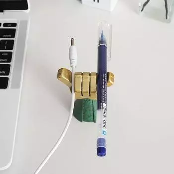 Смоляная декомпрессионная зарядная кабельная подставка для хранения офисных настольных украшений, небольшие украшения, многофункциональная подставка для ручек, стойка для хранения серый