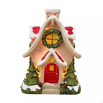 Смоляная хижина курильница снежный домик статуя, рождественские украшения, деревня для камина