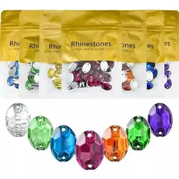 Смоляная овальная дрель с ручным шитьем, плоское дно, двойное отверстие, ручная работа, плоская пряжка из камня, аксессуары для одежды и багажа своими руками 7x10mm 100pcs