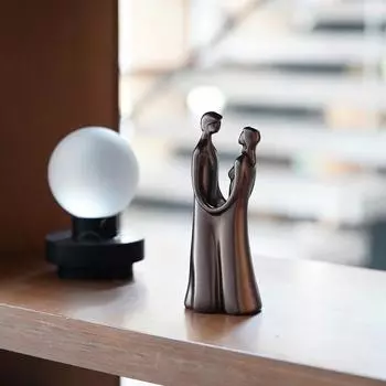 Смоляная скульптура пары, абстрактное искусство, статуэтка пары, настольная скульптура пары, подарок на любовь
