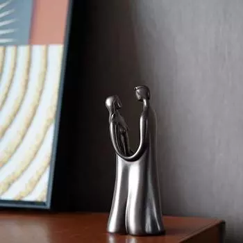 Смоляная скульптура пары, абстрактное искусство, статуэтка пары, настольная скульптура пары, подарок на любовь