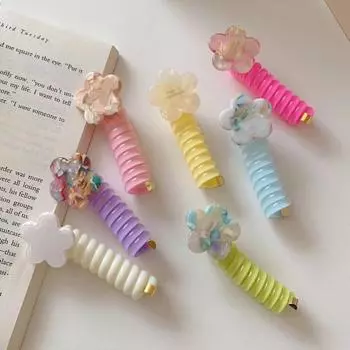 Смоляная телефонная проволока для волос, веревка для волос, цвет конфет, кривая петля для волос, модная телефонная линия, повязка на голову для девочек зелёный