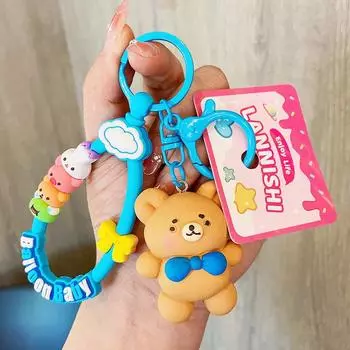 Смоляной брелок «Очаровательный медвежонок с воздушным шаром», идеально подходящий для дней рождений, свадеб и вечеринок