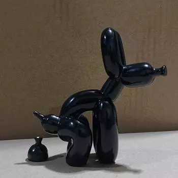 Смоляной воздушный шар, какашка, скульптура собаки, украшение, креативная гостиная, спальня, винный шкаф, мультяшное животное, простое современное декоративное украшение, так 10cm-10cm-4cm