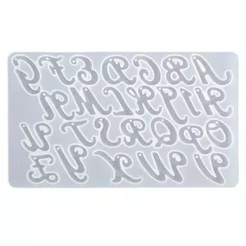 Смоляные брелки для ключей с буквами, с отверстием для капель клея, английским словом, подвеской