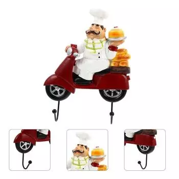 Смоляные крючки для шеф-повара, настенные крючки для хранения мультфильмов, прочные толстые крючки для шеф-повара, ресторан style 3