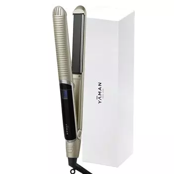 Smooth Hair Straightener with Photo Ion Plus International with Sticker YA-MAN Technology, Compatible, YJHB6NAM2, Gold, золотой