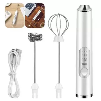 Smoothie Blender Electric Mixer Whisk Drink Automatic Egg Beaters Frother Handheld Coffee White for Baby белый