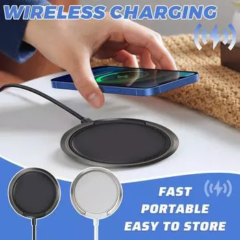 Смотреть Беспроводная зарядка Магнитный кабель для передачи данных Зарядка One Size чёрный