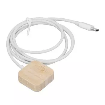 Смотреть Беспроводное Зарядное Устройство Портативное Бамбуковое Магнитное Кабель для Зарядки Смарт-часов для IOS Watch S9 8 7 6 5