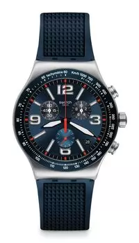 Смотреть Новые часы Irony Chrono BLUE GRID YVS454 Blue [Swatch] Мужские