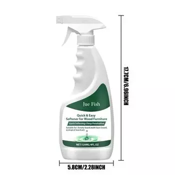 Смягчитель для деревянной мебели Jue-Fish. Дугообразное деревянное ремесло. Предотвращает повреждение ультрафиолетом. Питательная реставрация мебели. Жидкость для смягчения древесины. 120ml