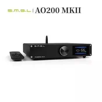 SMSL AO200 MKII HIFI цифровой усилитель MA5332MS чип высокой мощности стерео усилитель XLR/RCA/USB/Bluetooth 5.0 сбалансированный вход SDB звук чёрный