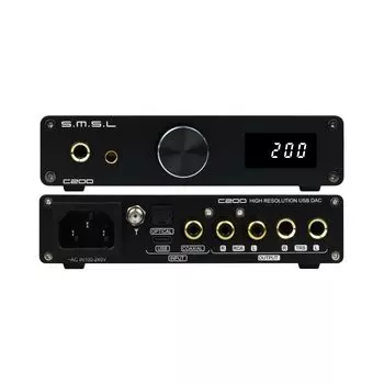 SMSL C200 USB Bluetooth ЦАП усилитель для наушников LDAC Wireless XMOS ES9038Q2M 4xOPA1612 входной разъем для наушников DSD512 SWITCH совместим с PS4 PS5