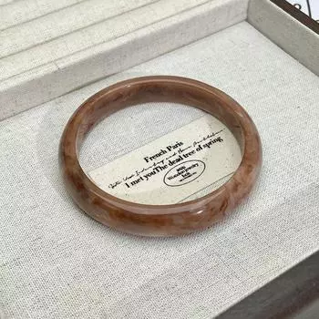 Smudging Acrylic Bangle Bohemian Retro Hand Ring Simple Irregular Wide Bracelet Girls Style D