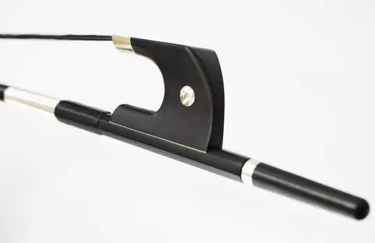 Смычок для контрабаса, немецкий плиточный карбоновый смычок, черный волос, размер 3/4