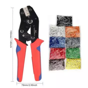 SN-48B Инструмент для обжима, щипцы для обжима проводов с храповым механизмом AWG 20-16(0,5-2,5 мм) для открытых стволовых терминалов