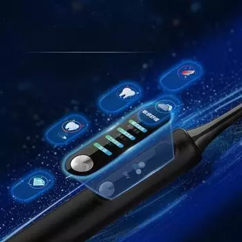 SN-P1 Звуковая электрическая зубная щетка: Мягкая щетина, водонепроницаемость IPX7, интеллектуальный дисплей, визуализация своими руками.