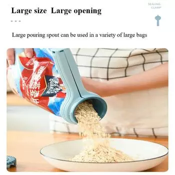 Snack Sealing Clip Fresh Keeping Sealer Clamp Plastic Food Saver Travel Kitchen Gadgets Seal Pour Food Storage Bag Cap Clip
