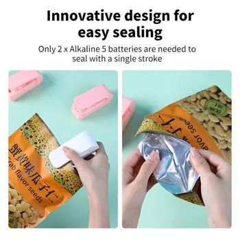 Snacks Sealing Machine Small Mini Plastic Sealing Machine Packaging Home Plastic Bag Food Preservation Vacuum Sealing Machine жёлтый