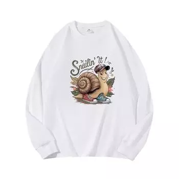 SnailAutumn Clothing Длинные рукава из чистого хлопка Новые мужские и женские топы, весенний внутренний слой, базовая рубашка, футболка с круглым вырезом и длинными рукавами M коричневый