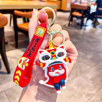 Snake Eyecatching Silicone Keychain Festive Cartoon Keychain Gift For Graduations Anniversaries And Lion Snake Red