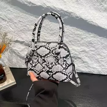 Snake print portable shell bag women s summer niche fashion leopard print versatile shoulder messenger bag